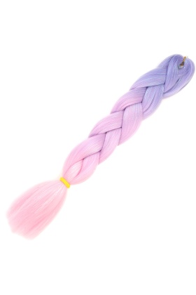 Simli Lila / Pembe / Şeker Pembesi Ombreli Örgülük Saç 100 Gr.