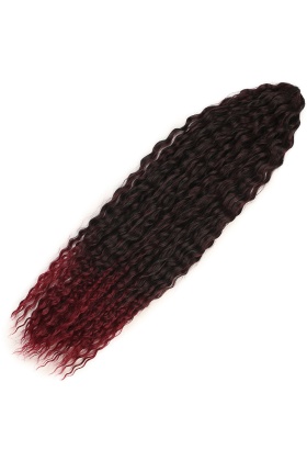 Brazilian Afro Dalgası Saç - Siyah / Kızıl Ombreli