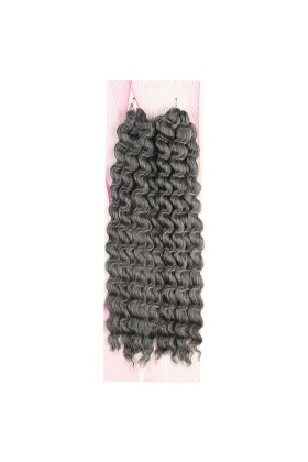 Nice Bulk Afro Su Dalgası Saç - Koyu Gri