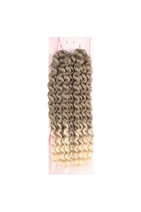 Nice Bulk Afro Su Dalgası Saç - Küllü Kahve / Platin Ombreli