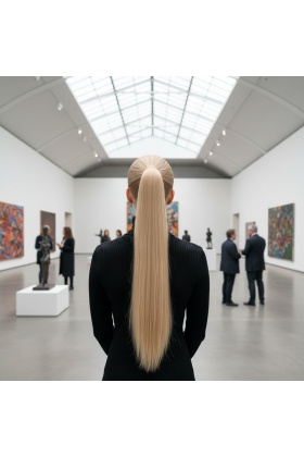 Tokalı Düz At Kuyruğu - Balköpüğü Beyaz Platin Röfleli