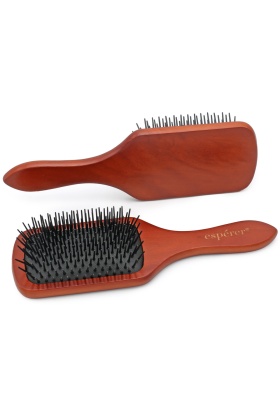 Ahşap, Topuzsuz ve Kahverengi Saç Açma Fırçası - JT8586-BROWN