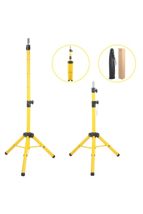 Kuaför Eğitim Mankeni İçin Metal Tripod - Sari + Taşıma Çantası