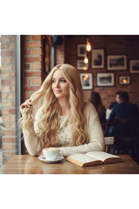 Uzun Su Dalgası Fiber Sentetik Peruk - Balköpüğü