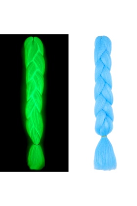 Fosforlu Neon Örgülük Saç Esperer 100 Gr. - Bebek Mavisi