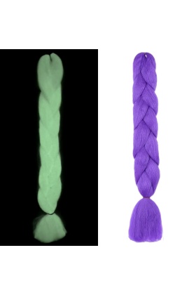 Fosforlu Neon Örgülük Saç Esperer 100 Gr. - Mor