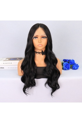 Siyah Su Dalgalı Tül Peruk