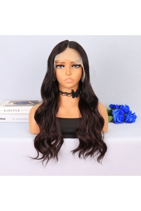 Kahverengi / Kızıl Kahve Ombreli Su Dalgalı Tül Peruk