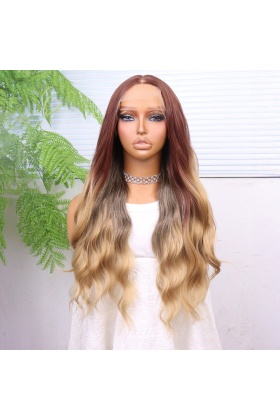 Bakır Kumral Balköpüğü Ombreli Fiber Sentetik Tül Peruk