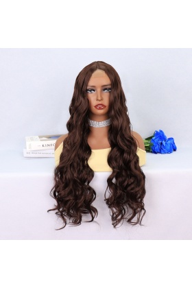 Kahverengi Dalgalı Uzun Tül Peruk