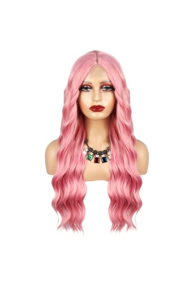 Pembe Dalgalı Tül Peruk