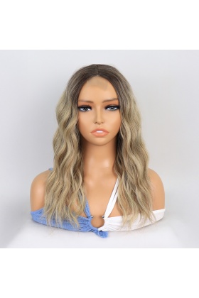 Kumral / Balköpüğü Ombre ve Röfleli Küt Tül Peruk