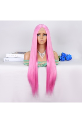 Pembe Ekstra Uzun Tül Peruk