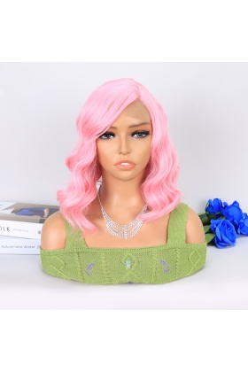 Şeker Pembe Yan Tül Peruk