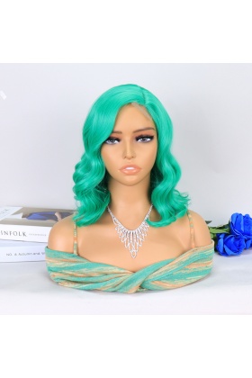 Açık Yeşil Yan Tül Peruk