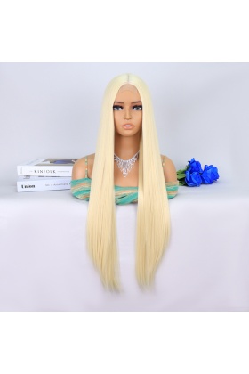 Platin Sarısı Ekstra Uzun Tül Peruk