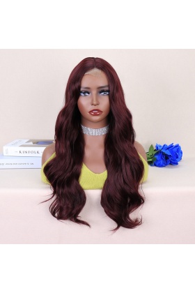 Koyu Kızıl Kahve Tül Peruk