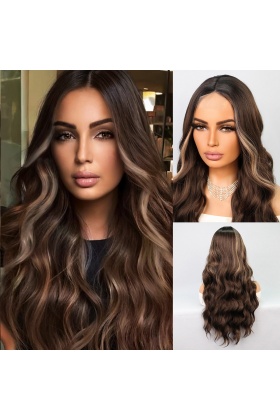 Koyu Kumral Balköpüğü Işıltılı Tül Peruk