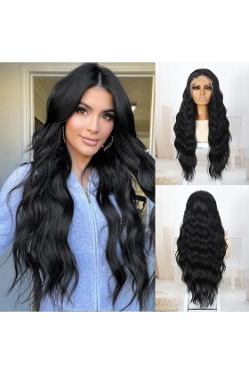 Siyah Bebek Saçlı Fiber Sentetik Tül Peruk