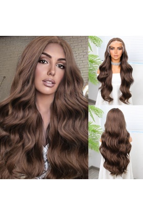 Bebek Kumralı Fiber Sentetik Geniş Dalgalı Tül Peruk