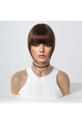 Yoğun Gerçek Saç Perçem - Kahverengi