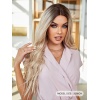 Kumral Ombre/ Balköpüğü Platin Röfleli Orta Boy Tül Peruk