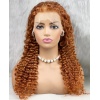 Gerçek Front Lace Tül Peruk - Afro Dalgalı - Bakır 70-75cm