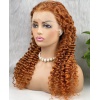 Gerçek Front Lace Tül Peruk - Afro Dalgalı - Bakır 70-75cm
