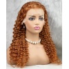 Gerçek Front Lace Tül Peruk - Afro Dalgalı - Bakır 70-75cm