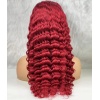 Gerçek Front Lace Tül Peruk - Yoğun Dalgalı - Kızıl 70-75cm