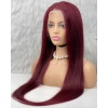 Gerçek Front Lace Tül Peruk - Düz - Koyu Kızıl 70-75cm