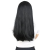 Fiber Sentetik Uzun Düz Peruk - Siyah
