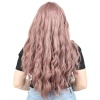 Perçemli Uzun Su Dalgası Fiber Sentetik Peruk- Gül Kurusu