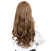 Kahküllü Uzun Dalgalı Fiber Sentetik Peruk - Kumral