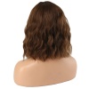 Fiber Sentetik Kısa Dalgalı Perçemsiz Peruk - Kumral