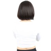 Kahkülsüz Düz Kısa Fiber Sentetik Peruk - Kahverengi