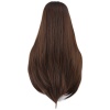 Düz Perçemli Uzun Fiber Sentetik Peruk - Kahve Karamel