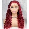 Gerçek Front Lace Tül Peruk - Yoğun Dalgalı - Kızıl 70-75cm