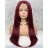 Gerçek Front Lace Tül Peruk - Düz - Koyu Kızıl 70-75cm