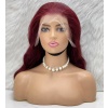 Gerçek Front Lace Tül Peruk - Dalgalı - Koyu Kızıl 70-75cm