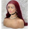 Gerçek Front Lace Tül Peruk - Dalgalı - Koyu Kızıl 70-75cm