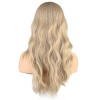 Dalgalı Perçemli Fiber Sentetik Orta Boy Peruk - Balköpüğü Platin Röfleli