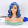 Açık Parlement Mavisi Yan Tül Peruk