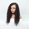Siyah Yoğun Dalgalı Orta Boy Fiber Sentetik Tül Peruk