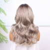 Açık Kumral Platin Ombreli ve Işıltılı Bebek Saçlı Fiber Sentetik Tül Peruk