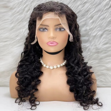 Gerçek Front Lace Tül Peruk - Yoğun Dalgalı - Doğal 65-70cm