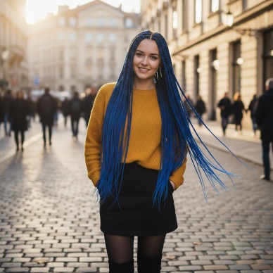 Afrika Örgüsü Ve Rasta İçin Sentetik Saç - Koyu Mavi