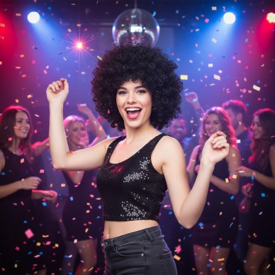 Animasyon Parti Ve Palyaço Peruğu - Siyah