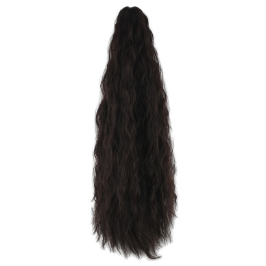 Tokalı Kabarık Dalgalı At Kuyruğu - Kahverengi