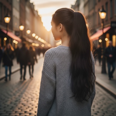 Tokalı Dalgalı At Kuyruğu - Kahverengi